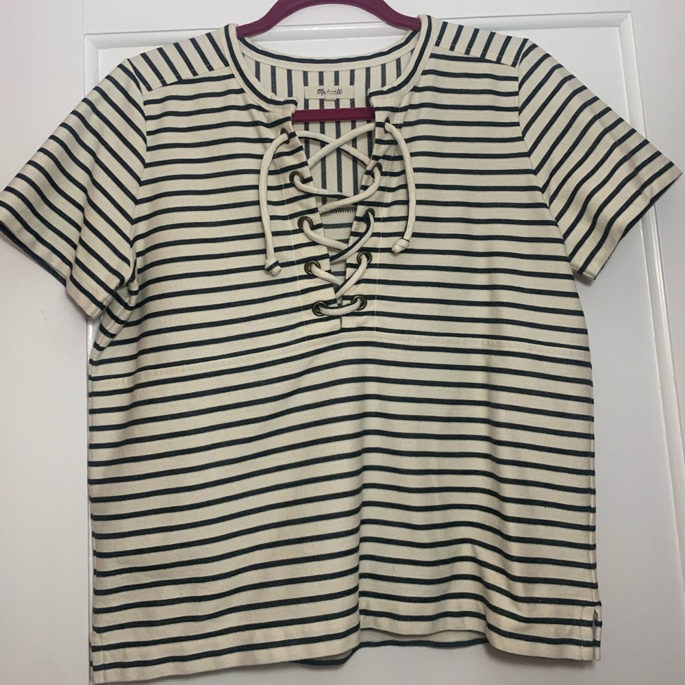 Madewell lace up top